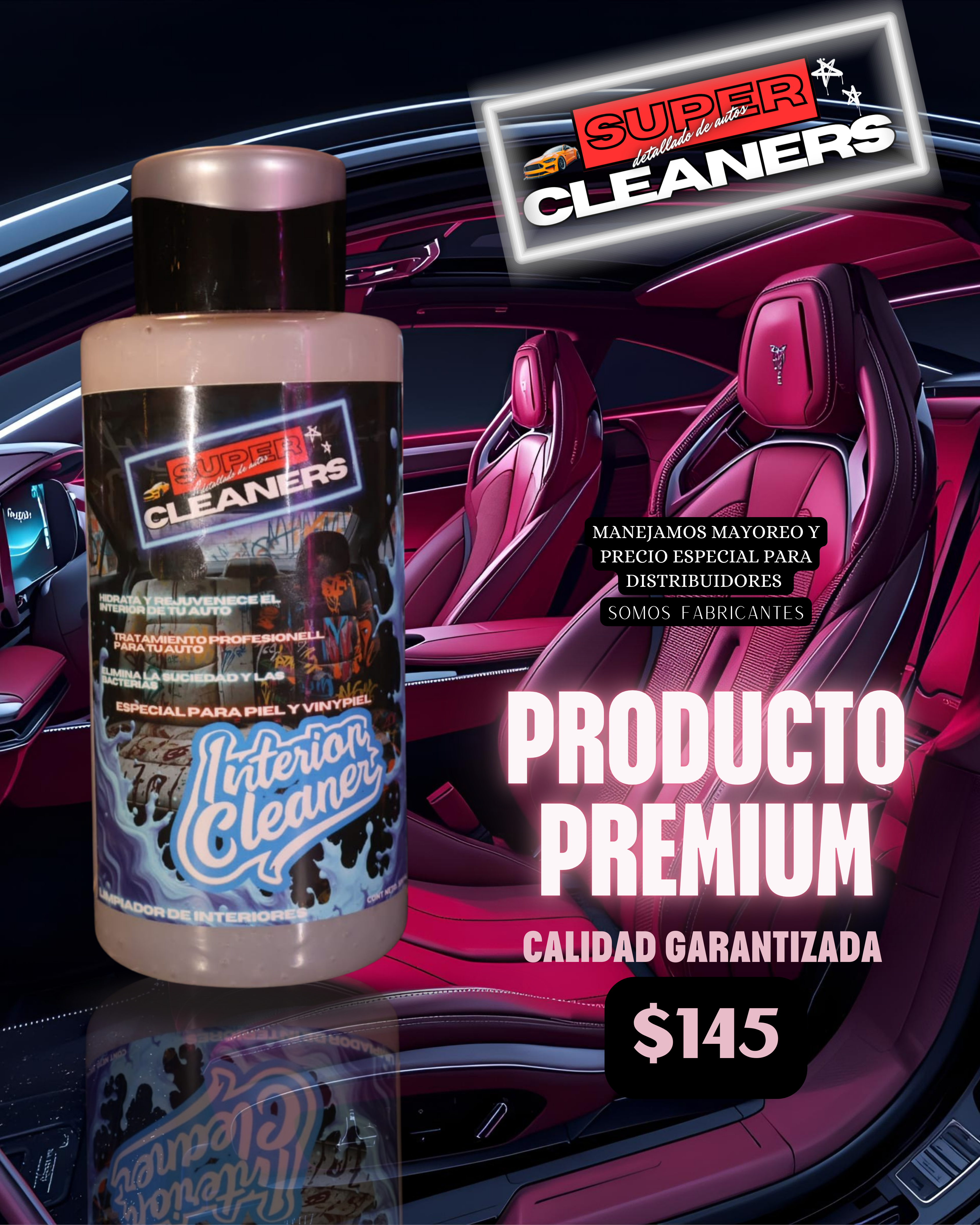 limpiador de interiores para auto